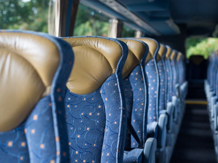 Photo of seats on-board a Tourist bus coach